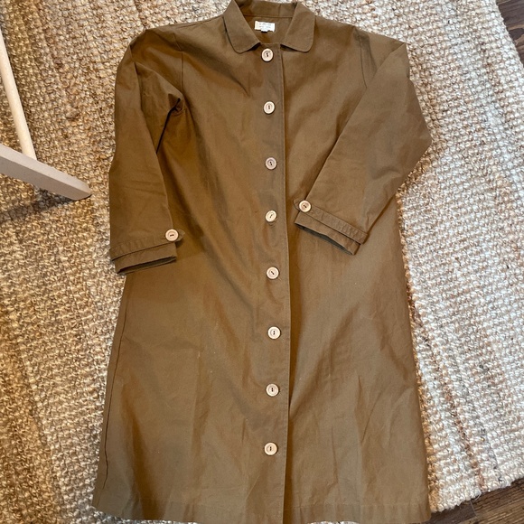Organic Cotton trench coat size 9-10 youth by The Simple Folk - Picture 1 of 3